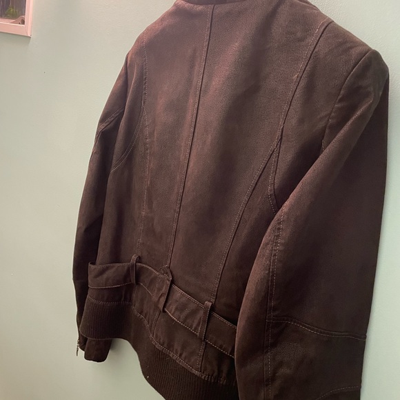 Damier leather coat - Picture 2 of 5